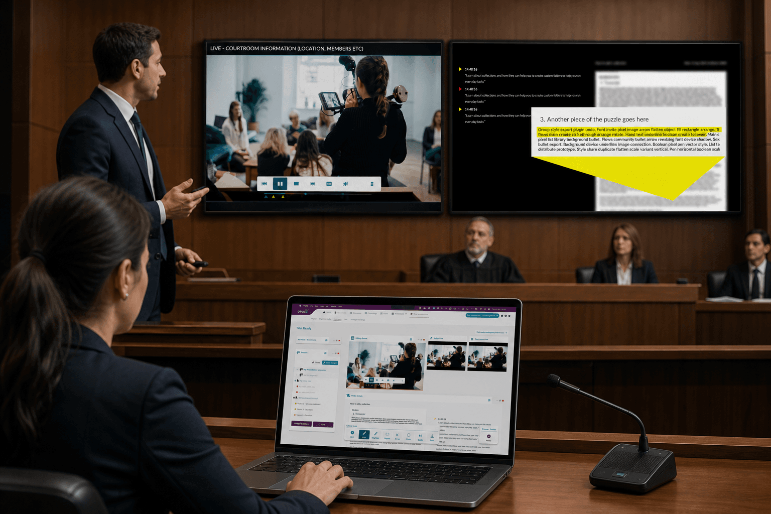 The largest piece of the puzzle is in the presentation layer. The work focused on the product to supporting rapid courtroom execution without forcing compromise between what the courts see and what the presenter needs.
